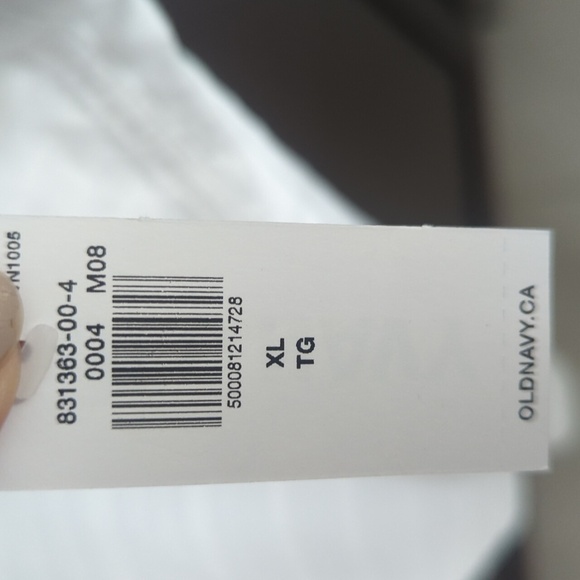 Old Navy Men's White Casual Button Down Shirt with Relaxed Fit - XL NWT - Picture 5 of 7